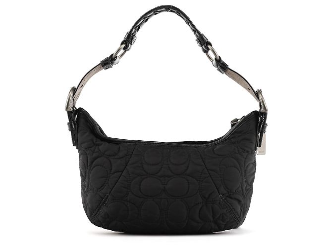 Coach Borsa a tracolla in nylon trapuntato nero - vista 3