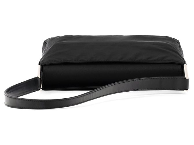 Prada Borsa a tracolla B9230 Black Tessuto Spazzolato Nylon - vista 4