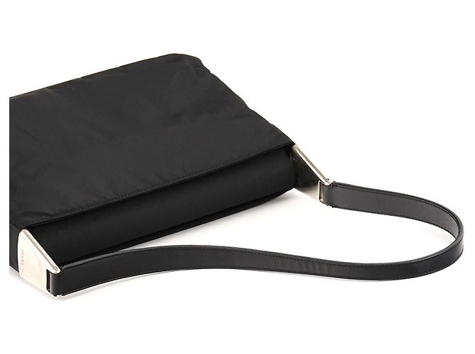 Prada Borsa a tracolla B9230 Black Tessuto Spazzolato Nylon - vista 9