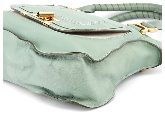 Chloé Borsa 2-way Marcie in pelle verde salvia - vista 11