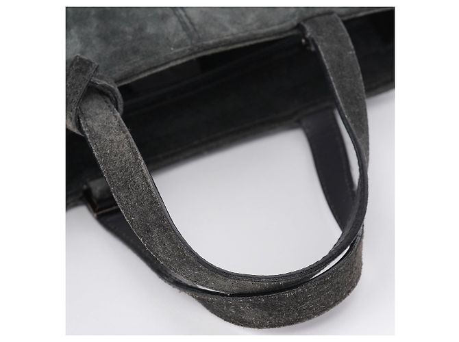 Gucci Borsa Tote 2-Way in Camoscio Antracite - vista 8