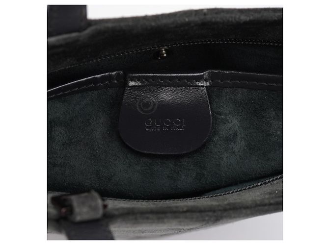 Gucci Borsa Tote 2-Way in Camoscio Antracite - vista 9