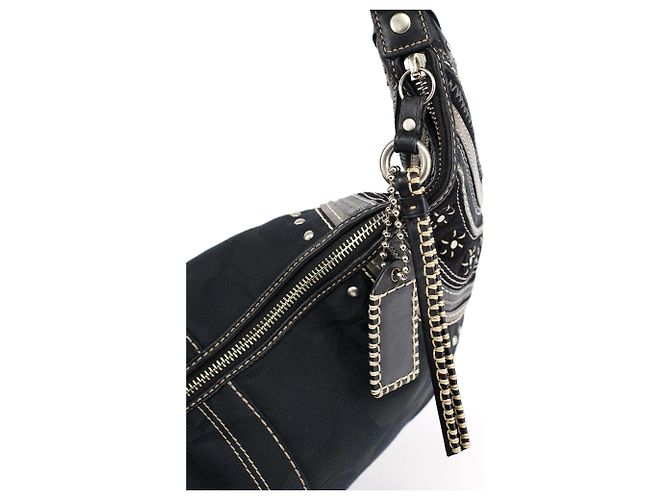 Coach 10483 Black Signature C Boho Bag - vista 11