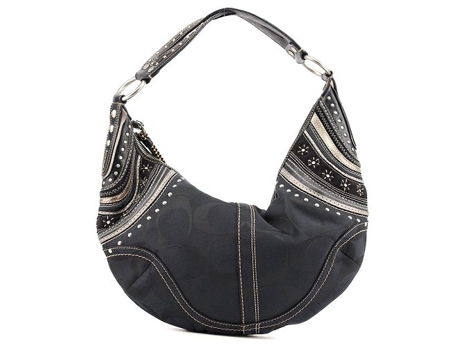 Coach 10483 Black Signature C Boho Bag - vista 3