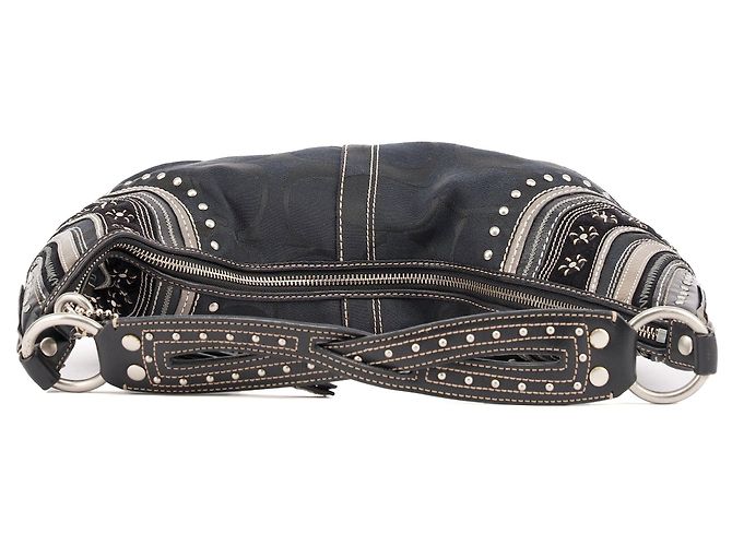 Coach 10483 Black Signature C Boho Bag - vista 4