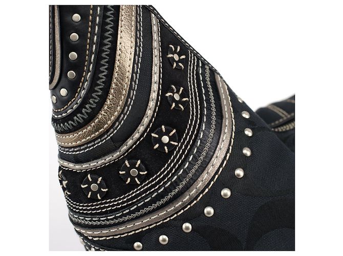 Coach 10483 Black Signature C Boho Bag - vista 7