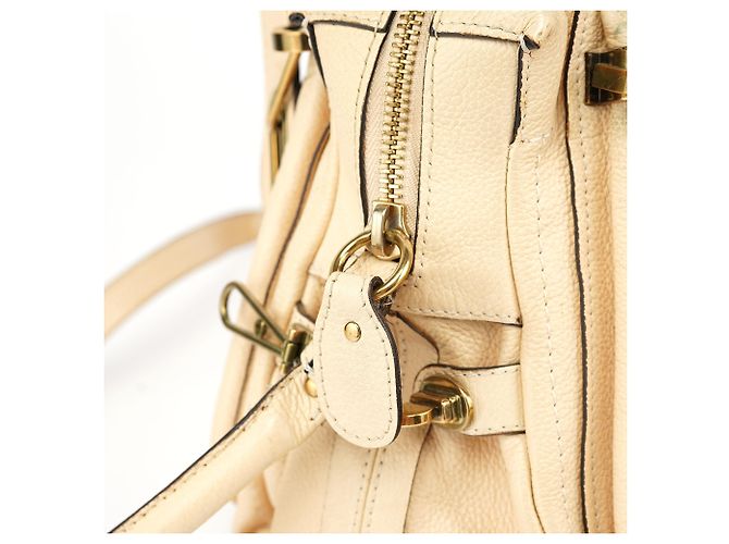 Chloé Borsa a tracolla 2-Way Paraty in pelle beige - vista 10