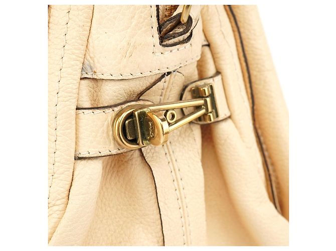 Chloé Borsa a tracolla 2-Way Paraty in pelle beige - vista 12