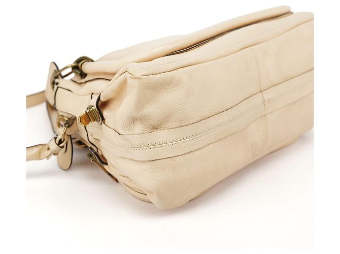 Chloé Borsa a tracolla 2-Way Paraty in pelle beige - vista 16