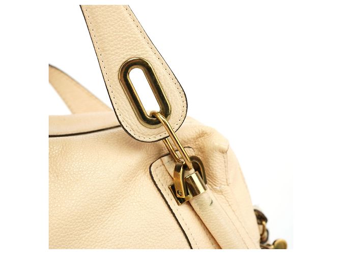 Chloé Borsa a tracolla 2-Way Paraty in pelle beige - vista 8
