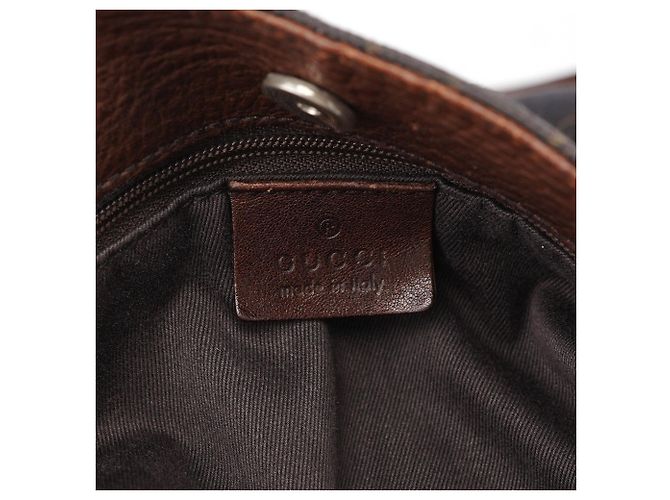 Gucci Borsa Tote GG Horsebit Marrone - vista 13