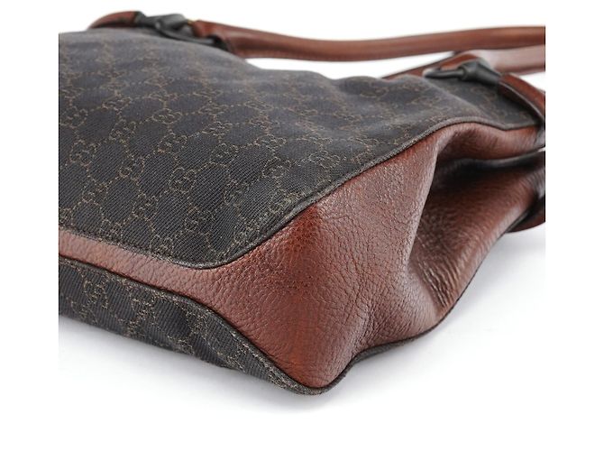 Gucci Borsa Tote GG Horsebit Marrone - vista 7