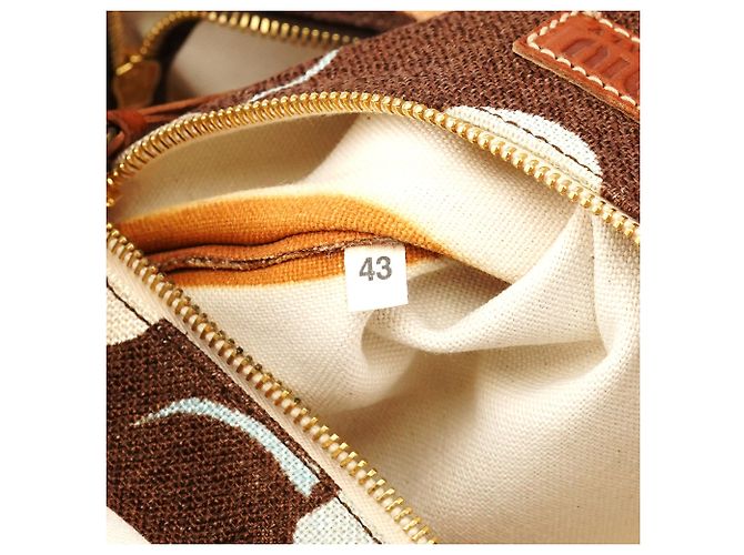 Miu Miu Braune Canvas-Blumentasche - Ansicht 13