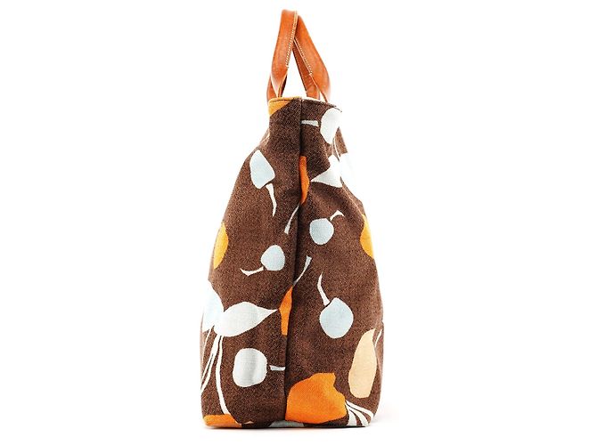 Miu Miu Braune Canvas-Blumentasche - Ansicht 2