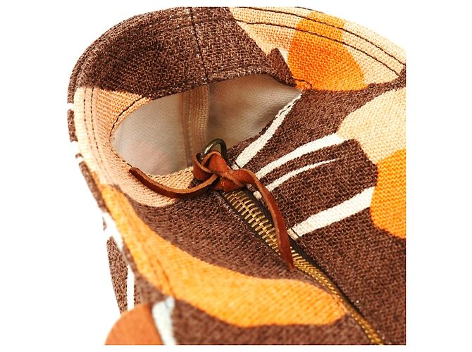Miu Miu Braune Canvas-Blumentasche - Ansicht 7