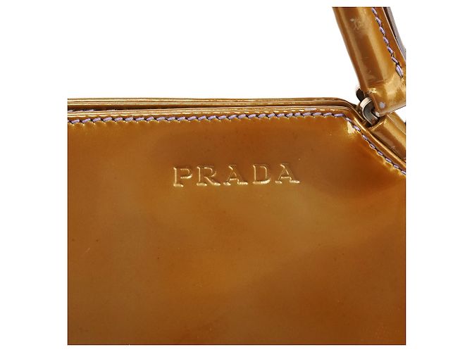 Prada Borsa a pochette B11078 Yellow Vernice Chic Patent - vista 6