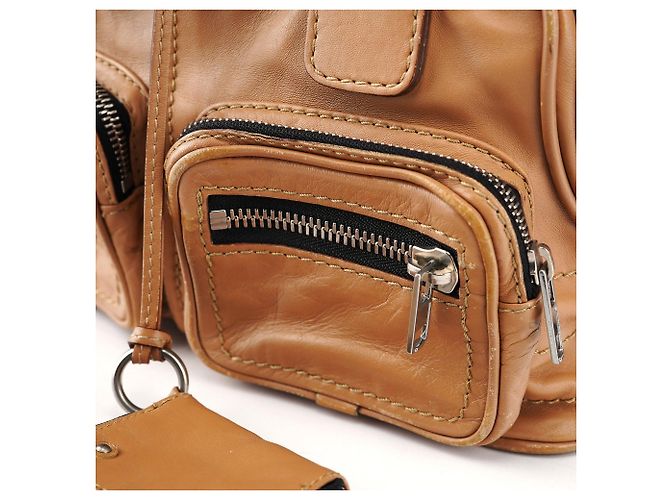 Chloé Borsa Tote Betty in pelle di vitello beige - vista 8