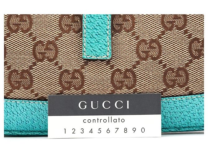 Gucci Borsa a tracolla GG Jackie Beige Turquoise 01147 - vista 13