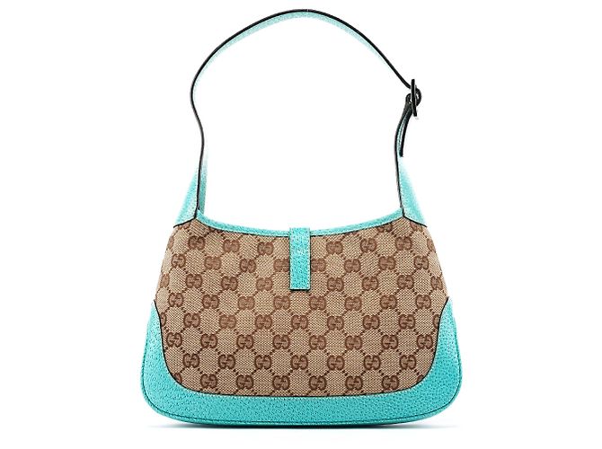 Gucci Borsa a tracolla GG Jackie Beige Turquoise 01147 - vista 3