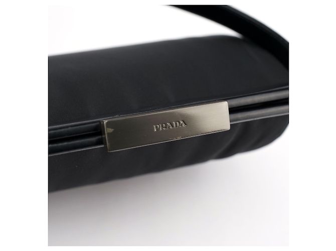 Prada Borsa a spalla e clutch in nylon Tessuto nero - vista 6
