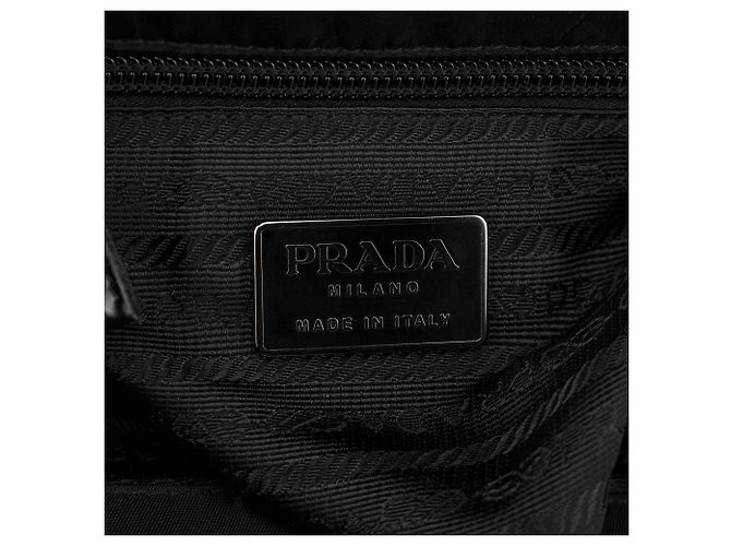 Prada Borsa a spalla e clutch in nylon Tessuto nero - vista 8