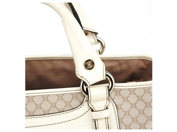 Céline Borsa tote Boogie in pelle monogram beige - vista 10