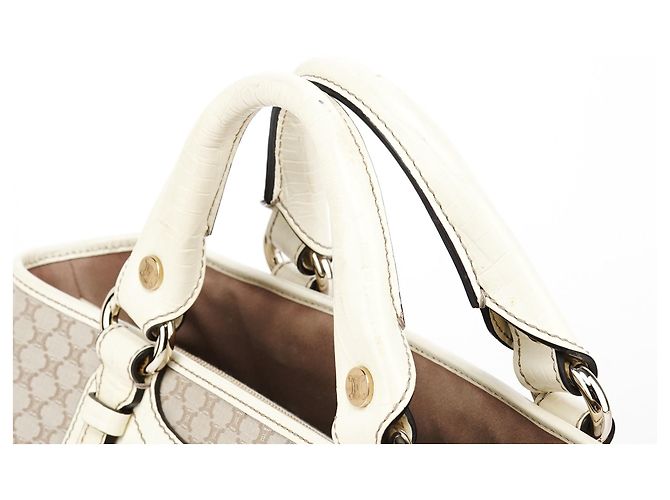 Céline Borsa tote Boogie in pelle monogram beige - vista 12