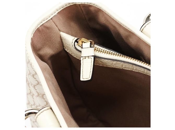 Céline Borsa tote Boogie in pelle monogram beige - vista 16