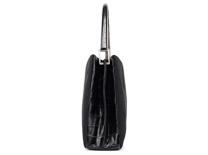 Prada Borsa a tracolla B8434 Black Tessuto Metallo - vista 2