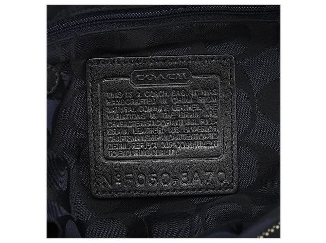 Coach Borsa Tote Hamptons in pelle nera F08A70 - vista 15