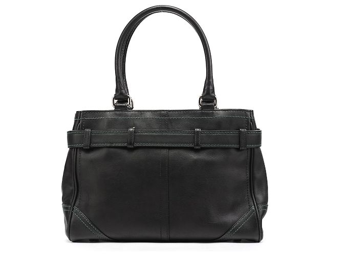 Coach Borsa Tote Hamptons in pelle nera F08A70 - vista 3