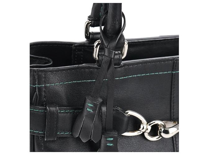 Coach Borsa Tote Hamptons in pelle nera F08A70 - vista 6