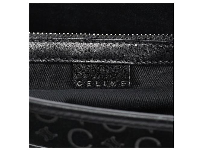 Céline Borsa Boogie Macadam in camoscio nero - vista 13