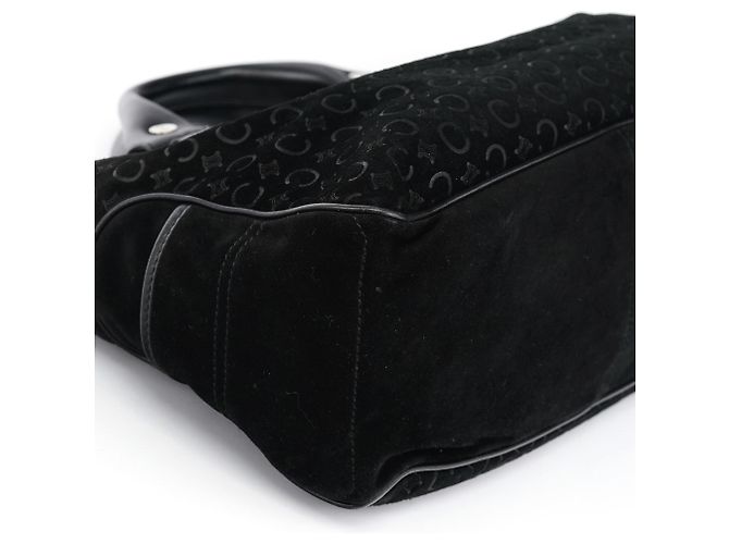 Céline Borsa Boogie Macadam in camoscio nero - vista 7