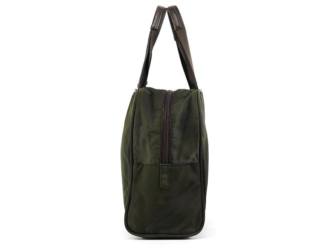 Prada Borsa Tote Green Tessuto Nylon Key-Lock - vista 2