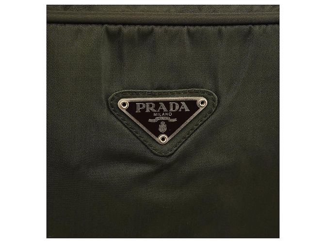 Prada Borsa Tote Green Tessuto Nylon Key-Lock - vista 6