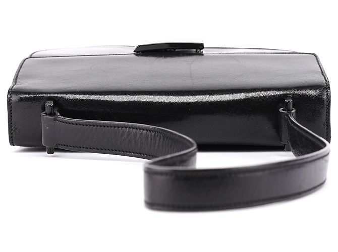 Prada Borsa a tracolla Madras B6663 in pelle di vitello nera - vista 4