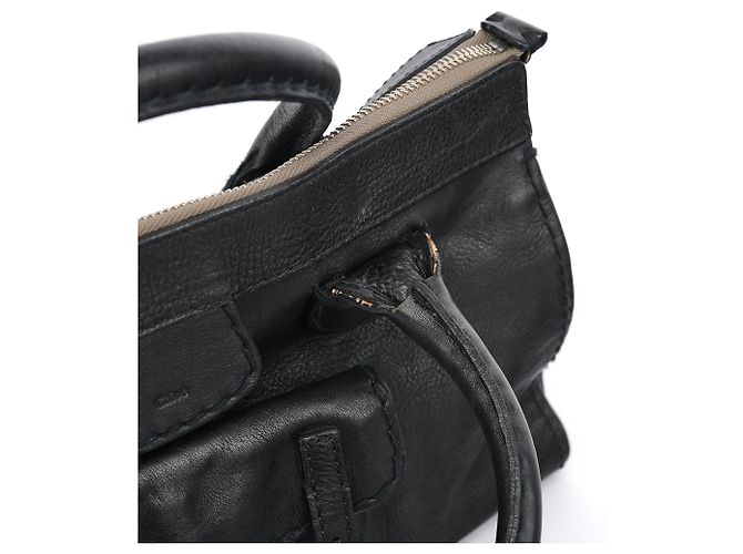 Chloé Borsa Tote Edith in pelle nera - vista 12