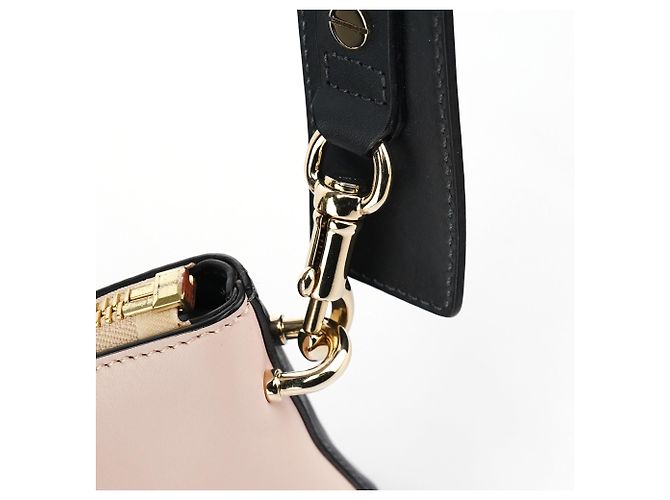 Chloé Borsa Baylee 2-Way in pelle di vitello rosa e nera - vista 9