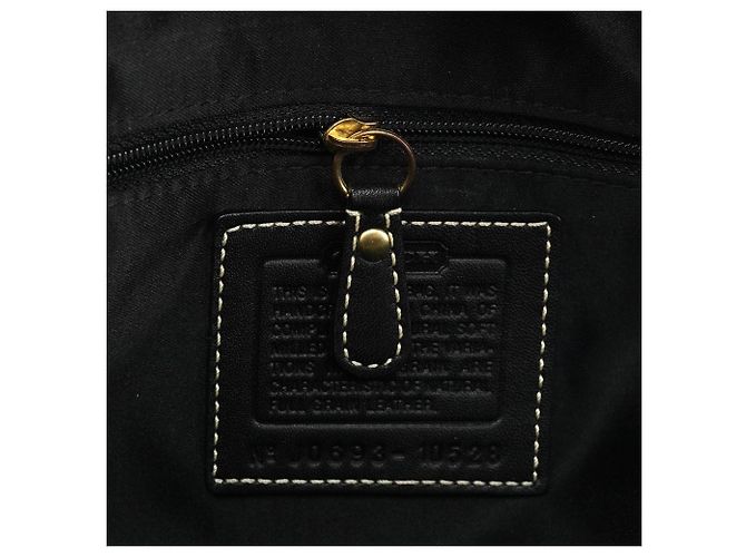 Coach Borsa Tote Hamptons 10528 in pelle martellata nera - vista 12