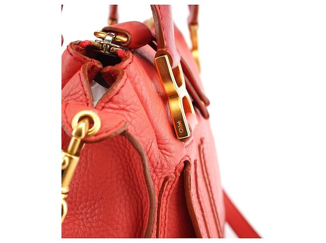 Chloé Borsa Marcie 2-Way in pelle Hot Pink - vista 10