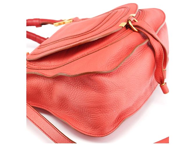 Chloé Borsa Marcie 2-Way in pelle Hot Pink - vista 12