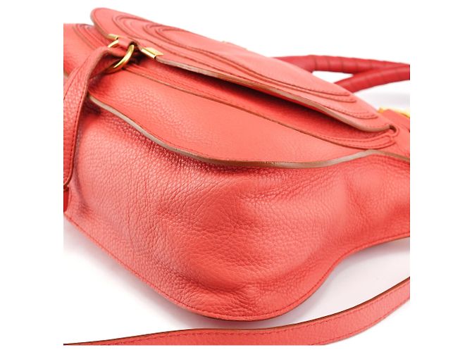 Chloé Borsa Marcie 2-Way in pelle Hot Pink - vista 13