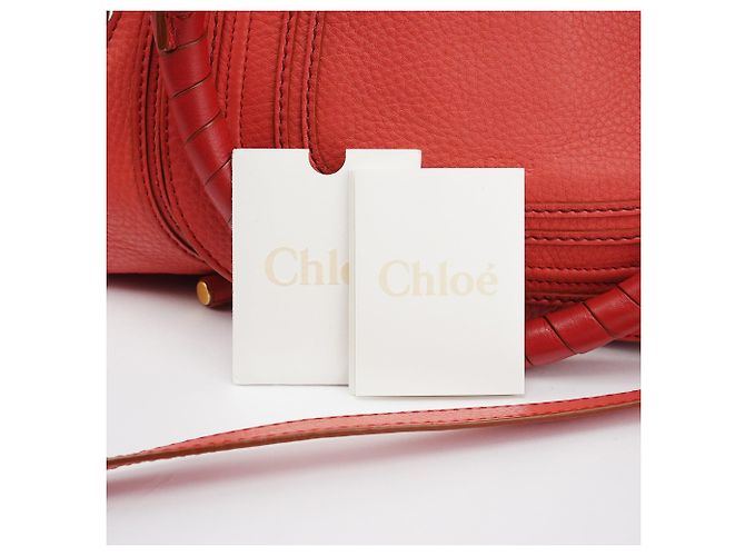 Chloé Borsa Marcie 2-Way in pelle Hot Pink - vista 17