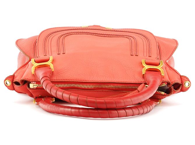 Chloé Borsa Marcie 2-Way in pelle Hot Pink - vista 5