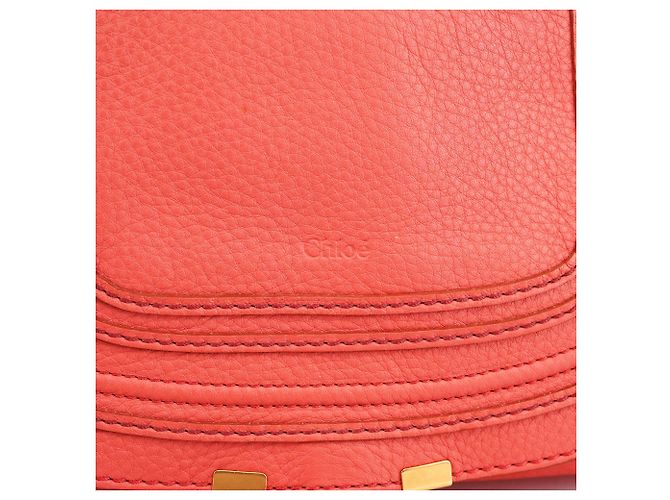 Chloé Borsa Marcie 2-Way in pelle Hot Pink - vista 7