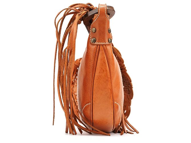 Dolce & Gabbana Borsa a tracolla hobo con frange in pelle marrone - vista 2