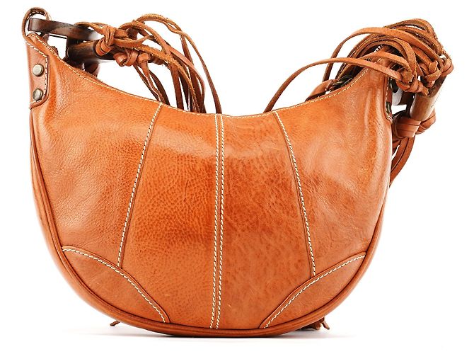 Dolce & Gabbana Borsa a tracolla hobo con frange in pelle marrone - vista 3
