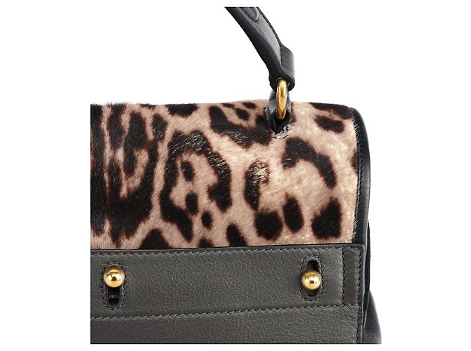 Yves Saint Laurent 283761 Borsa Muse Two in pelle di vitello leopardata - vista 12