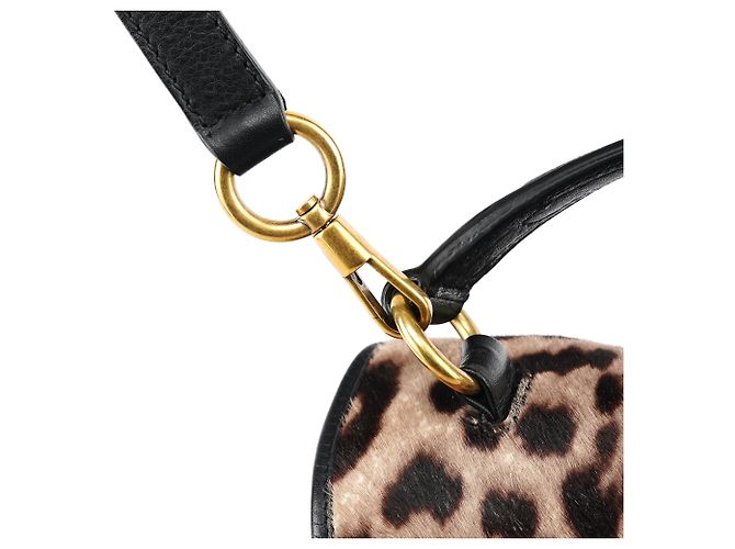 Yves Saint Laurent 283761 Borsa Muse Two in pelle di vitello leopardata - vista 13